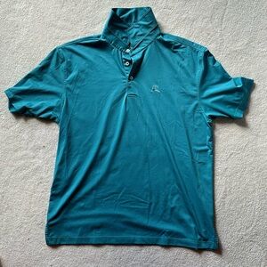 Teal blue men’s golf polo